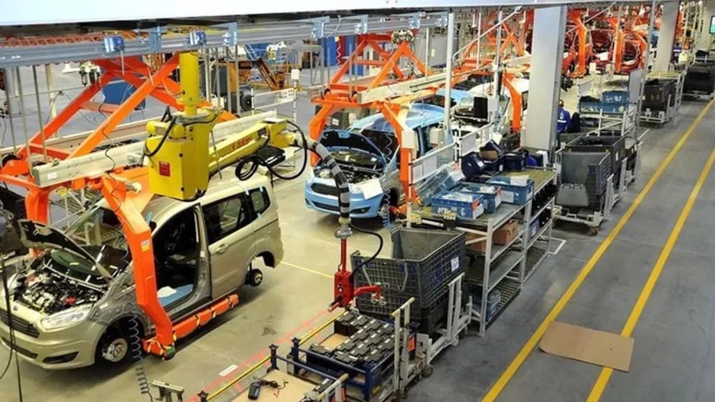 Battery frame production line